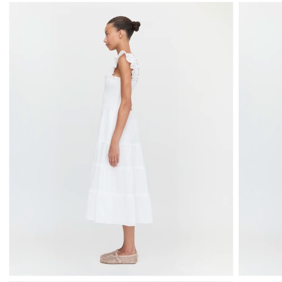 Hill House The Ellie Nap Dress White Size Small  Swiss Dot - Picture 3 of 9